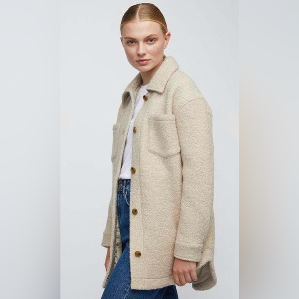 Just Female Box Shirt Jacket Cream (Size 40)